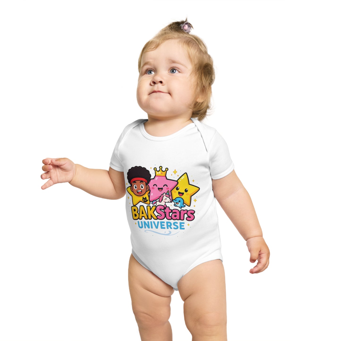 Colorful Baby Bodysuit with BAKStars Universe Design - Perfect Gift for Newborns, Baby Showers, Birthdays, Everyday Wear, and Playtime!