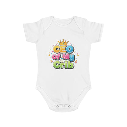Cute Baby Bodysuit - CEO of My Crib, Birthday Gift, Baby Shower, New Parent, Infant Clothing, Fun Baby Outfit