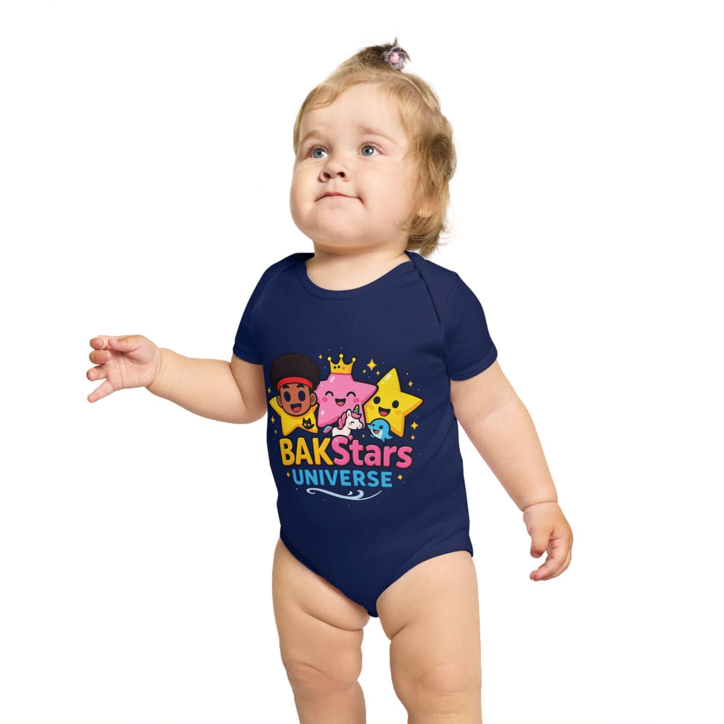 Colorful Baby Bodysuit with BAKStars Universe Design - Perfect Gift for Newborns, Baby Showers, Birthdays, Everyday Wear, and Playtime!