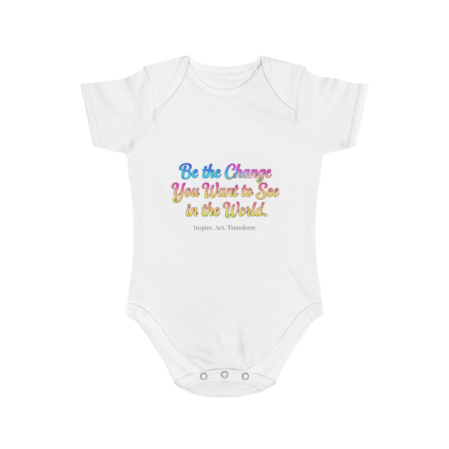 Inspirational Baby Bodysuit - Be the Change, Adorable Gift for Newborns, Baby Shower, Toddler Outfit, Cute Baby Clothes, Thoughtful Gift