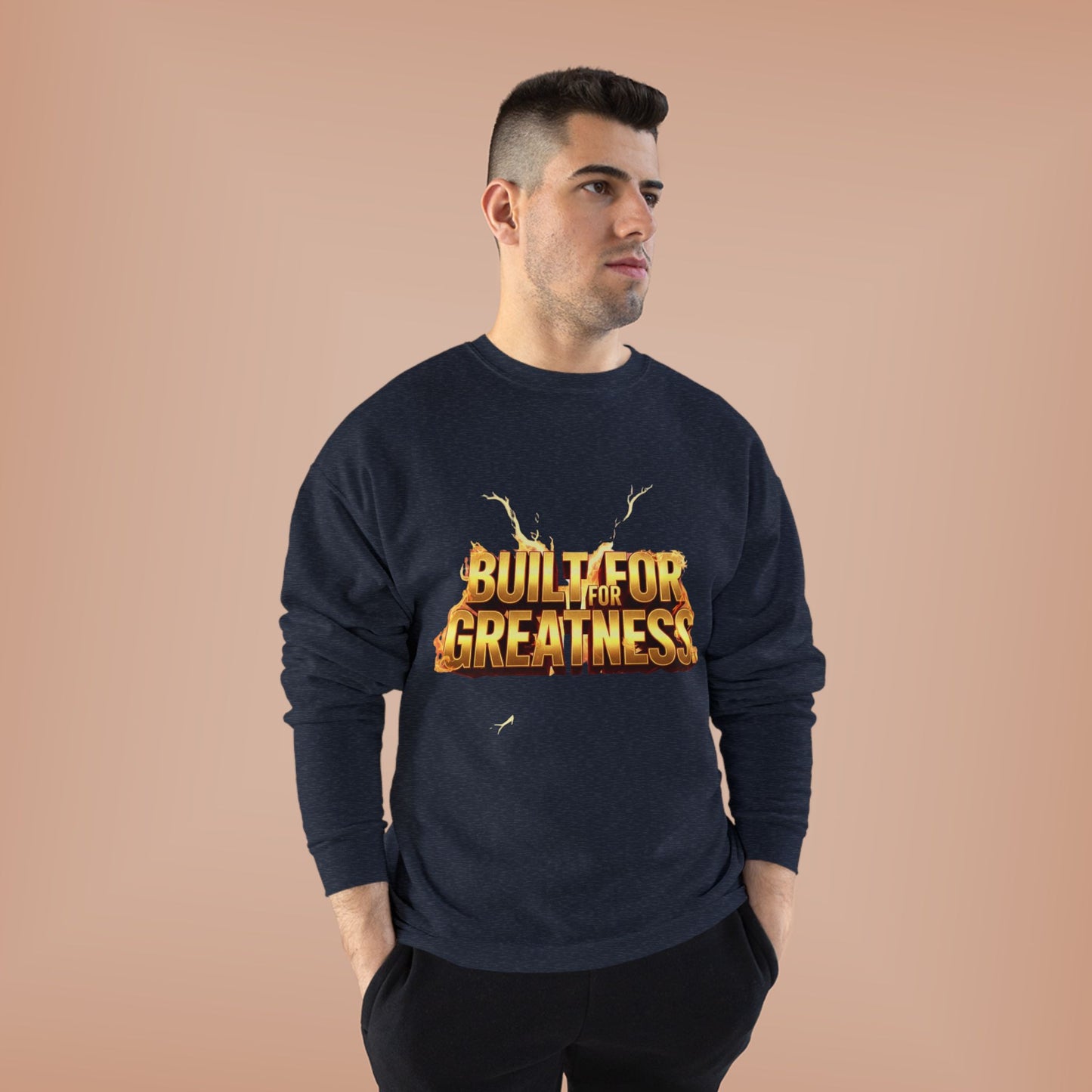 Built for Greatness Unisex EcoSmart Crewneck Sweatshirt, Motivational Sweater, Gift for Him/Her, Fitness Apparel, Cozy Casual Wear, [...]
