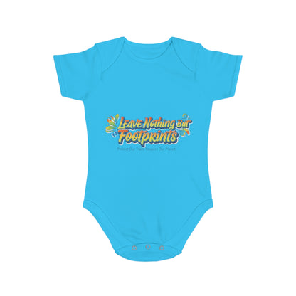 Eco-Friendly Baby Bodysuit - Leave Nothing Our Footprints - Cute Gift for Baby Shower, Sustainable Fashion, Nursery Decor, Earth Day Outfit