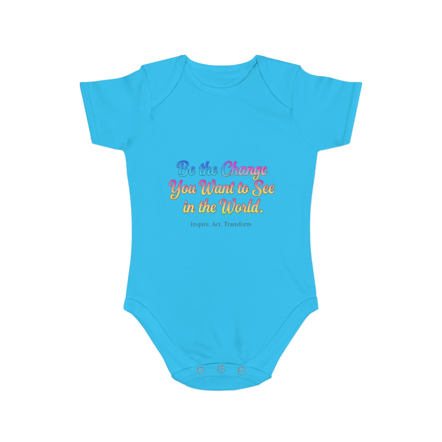 Inspirational Baby Bodysuit - Be the Change, Adorable Gift for Newborns, Baby Shower, Toddler Outfit, Cute Baby Clothes, Thoughtful Gift