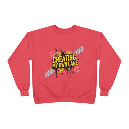 Creative Vibes Eco-Friendly Crewneck Sweatshirt, Inspirational Gift, Unisex Apparel, Casual Wear, Sustainable Fashion