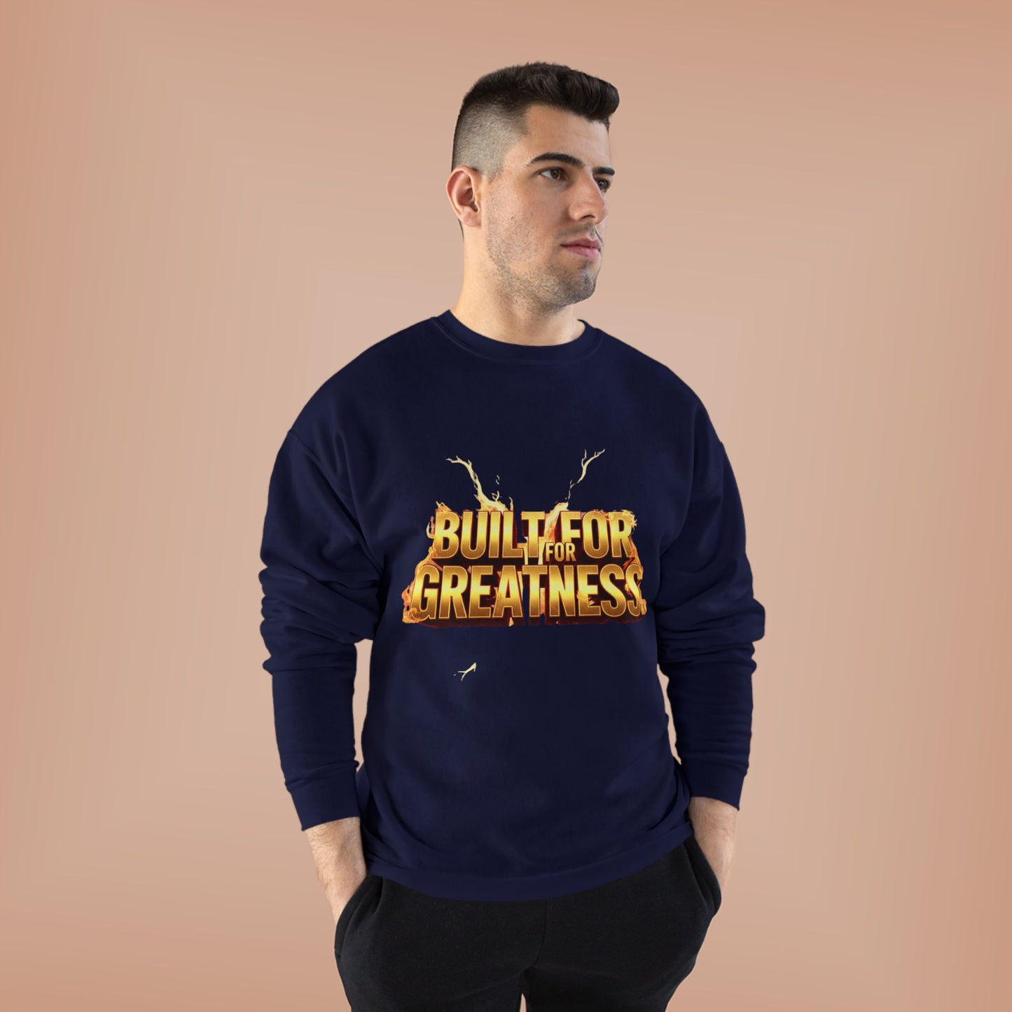Built for Greatness Unisex EcoSmart Crewneck Sweatshirt, Motivational Sweater, Gift for Him/Her, Fitness Apparel, Cozy Casual Wear, [...]