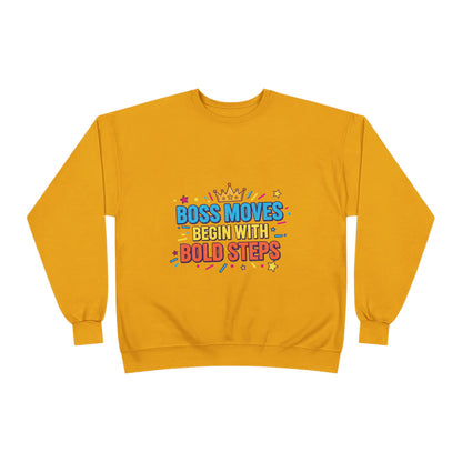 Bold Moves Eco-Friendly Crewneck Sweatshirt - Motivational Apparel for Bosses, Gifts for Entrepreneurs, Positive Vibes, Custom [...]
