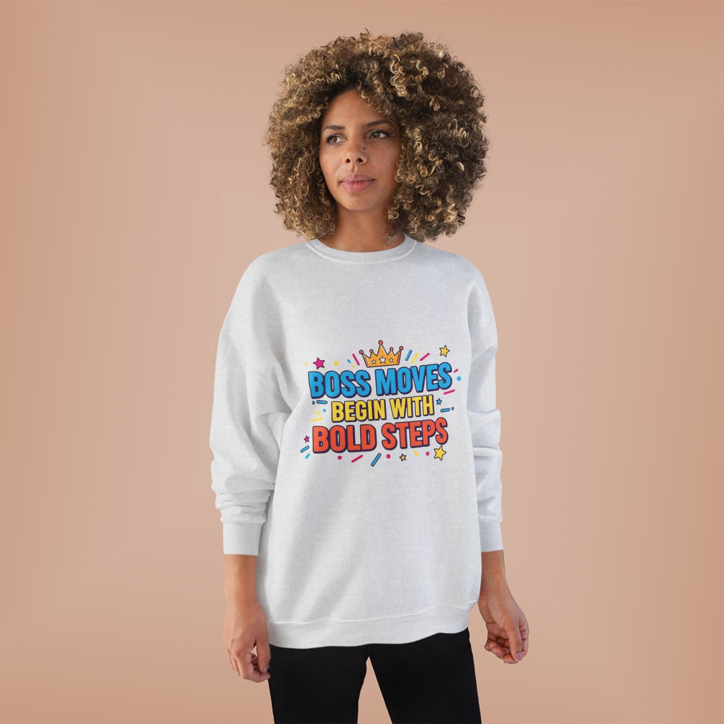 Bold Moves Eco-Friendly Crewneck Sweatshirt - Motivational Apparel for Bosses, Gifts for Entrepreneurs, Positive Vibes, Custom [...]