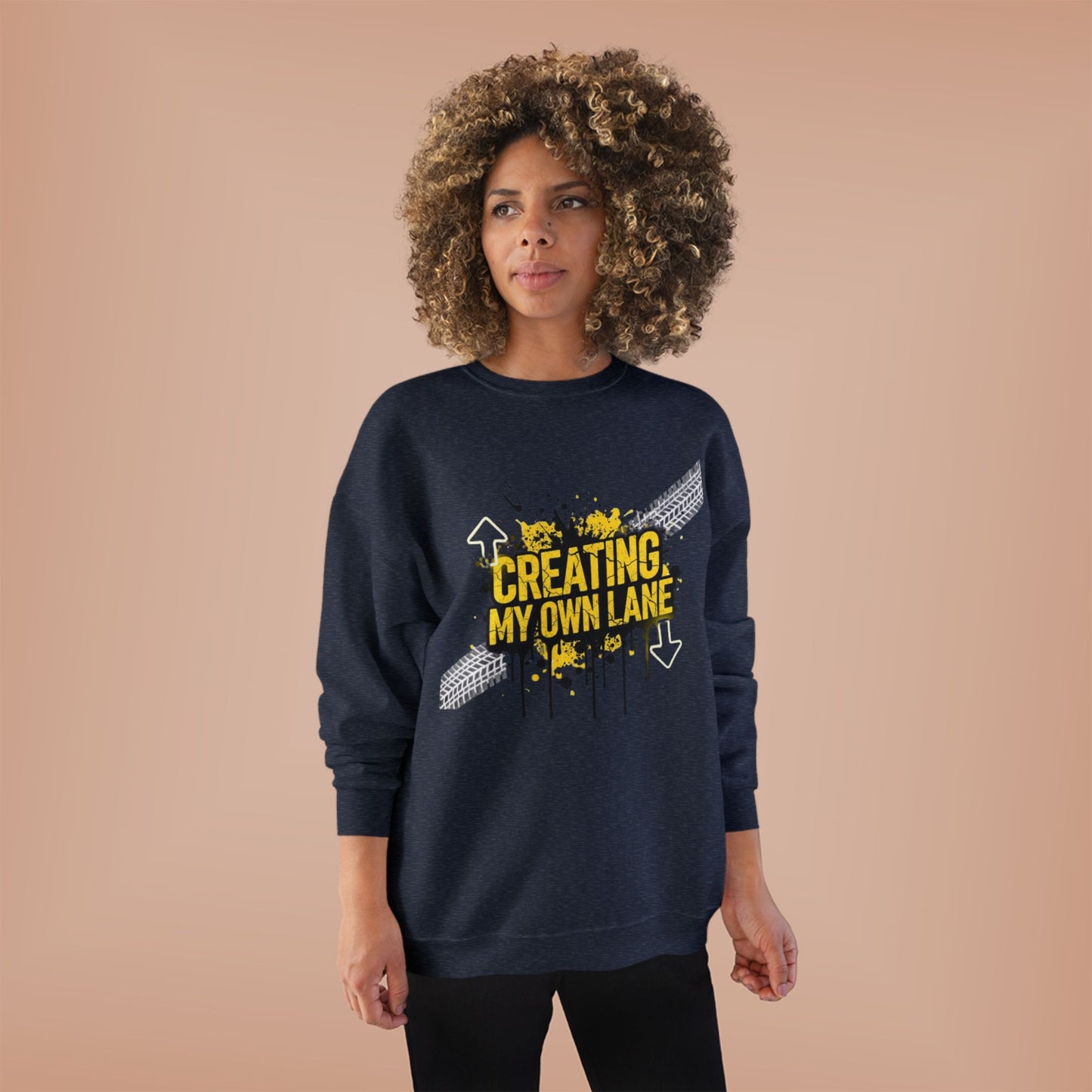 Creative Vibes Eco-Friendly Crewneck Sweatshirt, Inspirational Gift, Unisex Apparel, Casual Wear, Sustainable Fashion