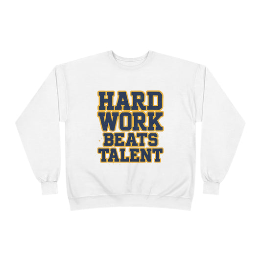 Hard Work Beats Talent Eco-Friendly Crewneck Sweatshirt, Motivational Apparel, Gift for Graduates, Athletes, Inspirational Sweater, [...]