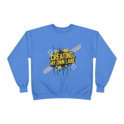 Creative Vibes Eco-Friendly Crewneck Sweatshirt, Inspirational Gift, Unisex Apparel, Casual Wear, Sustainable Fashion