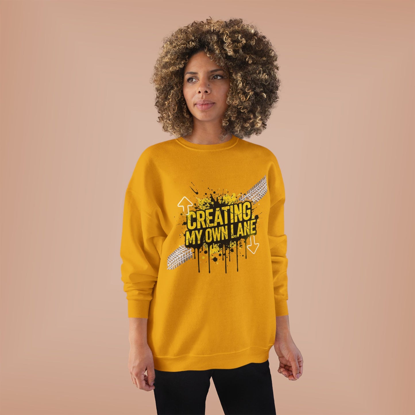 Creative Vibes Eco-Friendly Crewneck Sweatshirt, Inspirational Gift, Unisex Apparel, Casual Wear, Sustainable Fashion