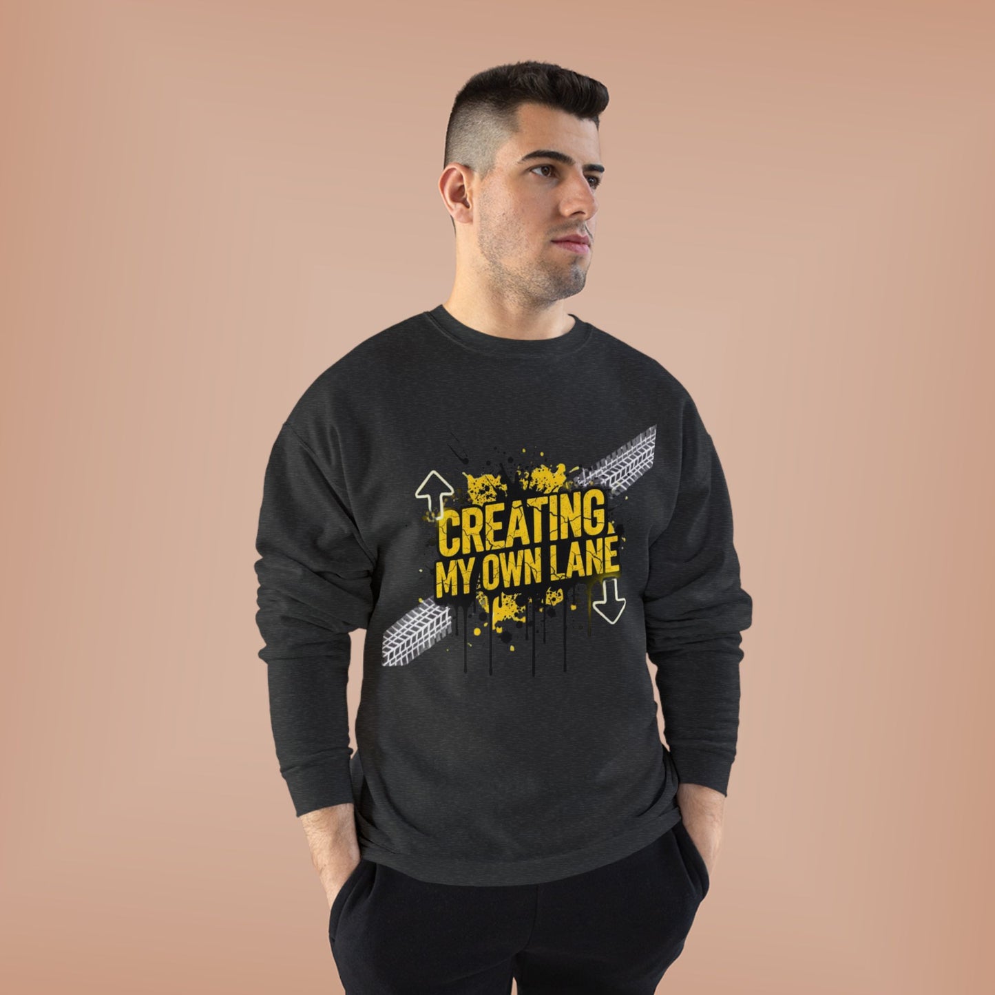 Creative Vibes Eco-Friendly Crewneck Sweatshirt, Inspirational Gift, Unisex Apparel, Casual Wear, Sustainable Fashion