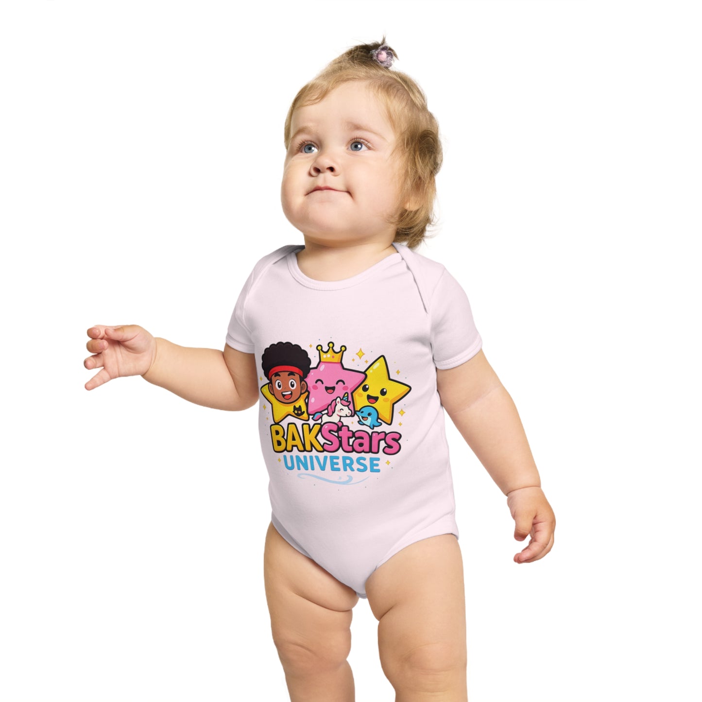 Colorful Baby Bodysuit with BAKStars Universe Design - Perfect Gift for Newborns, Baby Showers, Birthdays, Everyday Wear, and Playtime!