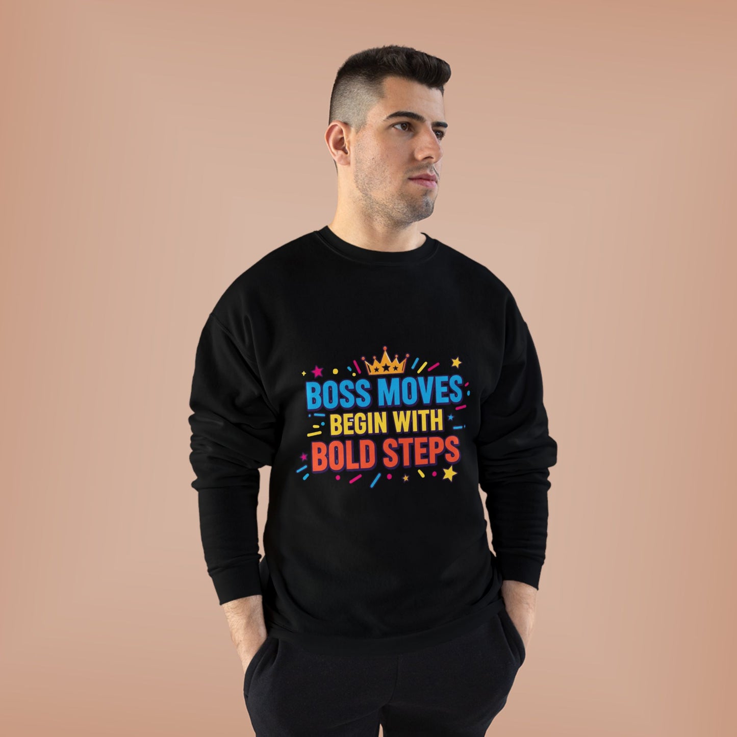 Bold Moves Eco-Friendly Crewneck Sweatshirt - Motivational Apparel for Bosses, Gifts for Entrepreneurs, Positive Vibes, Custom [...]