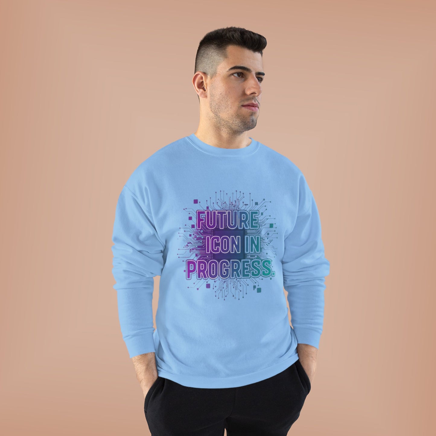 Future Icon in Progress Eco-Friendly Crewneck Sweatshirt, Unisex Sweatshirt, Inspirational Gift, Casual Wear, Comfortable Sweater, [...]