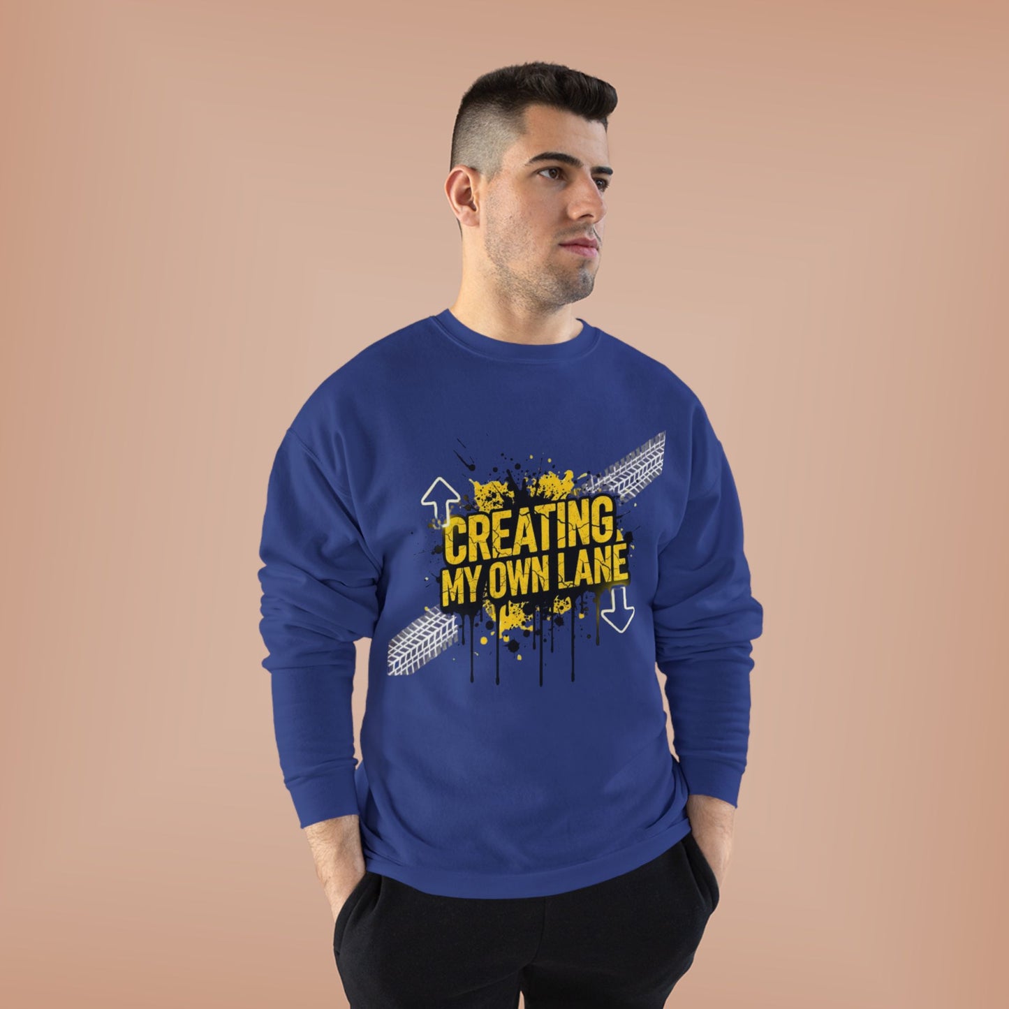 Creative Vibes Eco-Friendly Crewneck Sweatshirt, Inspirational Gift, Unisex Apparel, Casual Wear, Sustainable Fashion