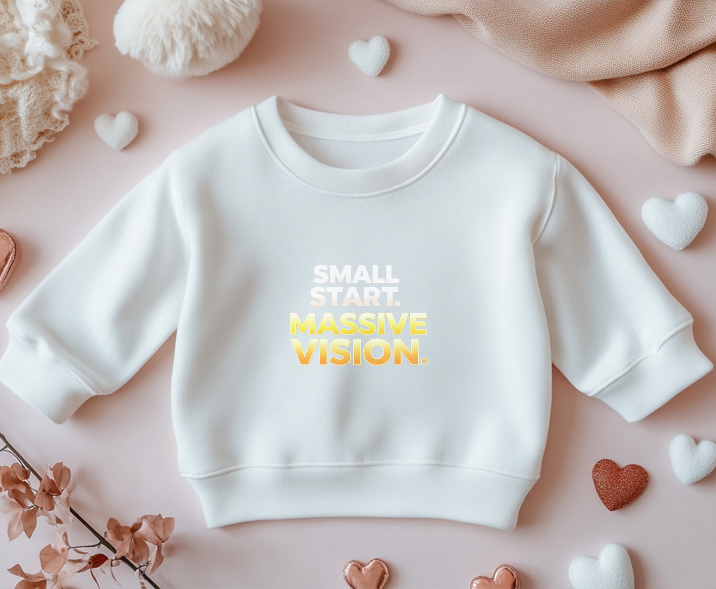 Youth Crewneck Sweatshirt — "Massive Vision" Bold Gradient Logo