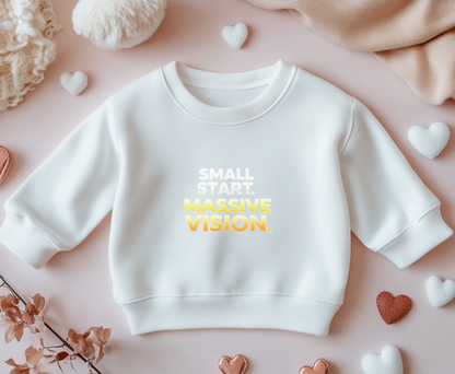 Youth Crewneck Sweatshirt — "Massive Vision" Bold Gradient Logo