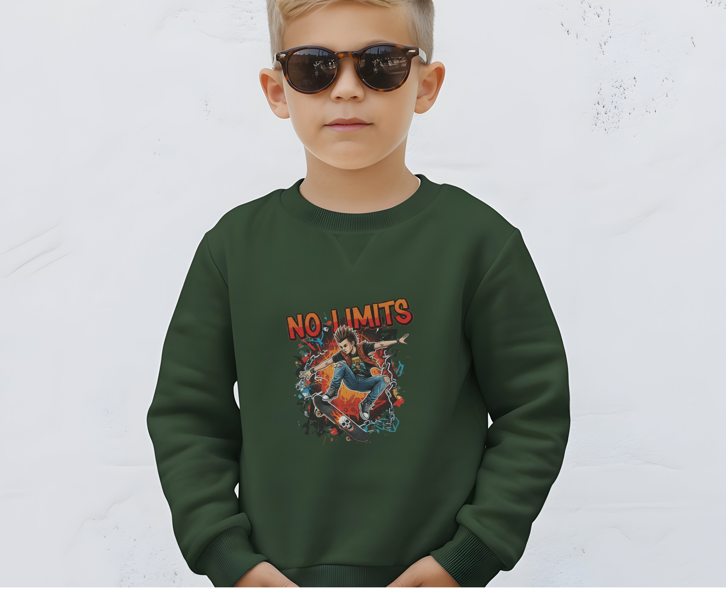No Limits Skateboard Youth Crewneck Sweatshirt