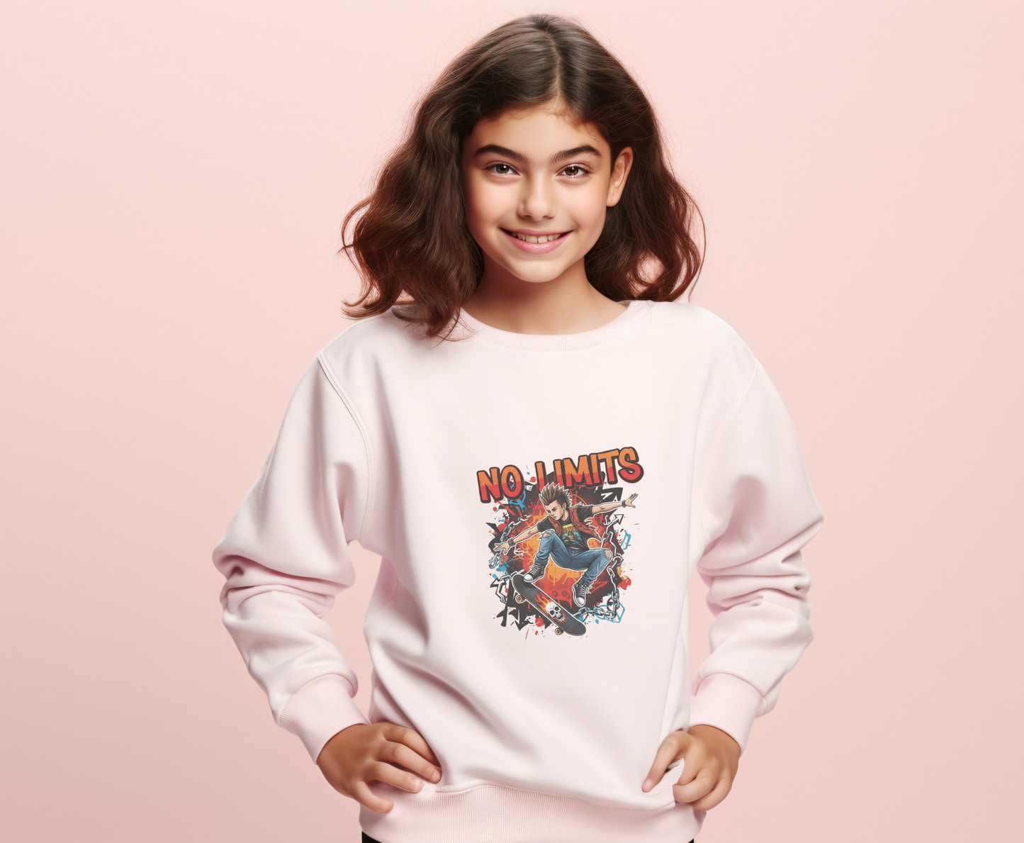 No Limits Skateboard Youth Crewneck Sweatshirt