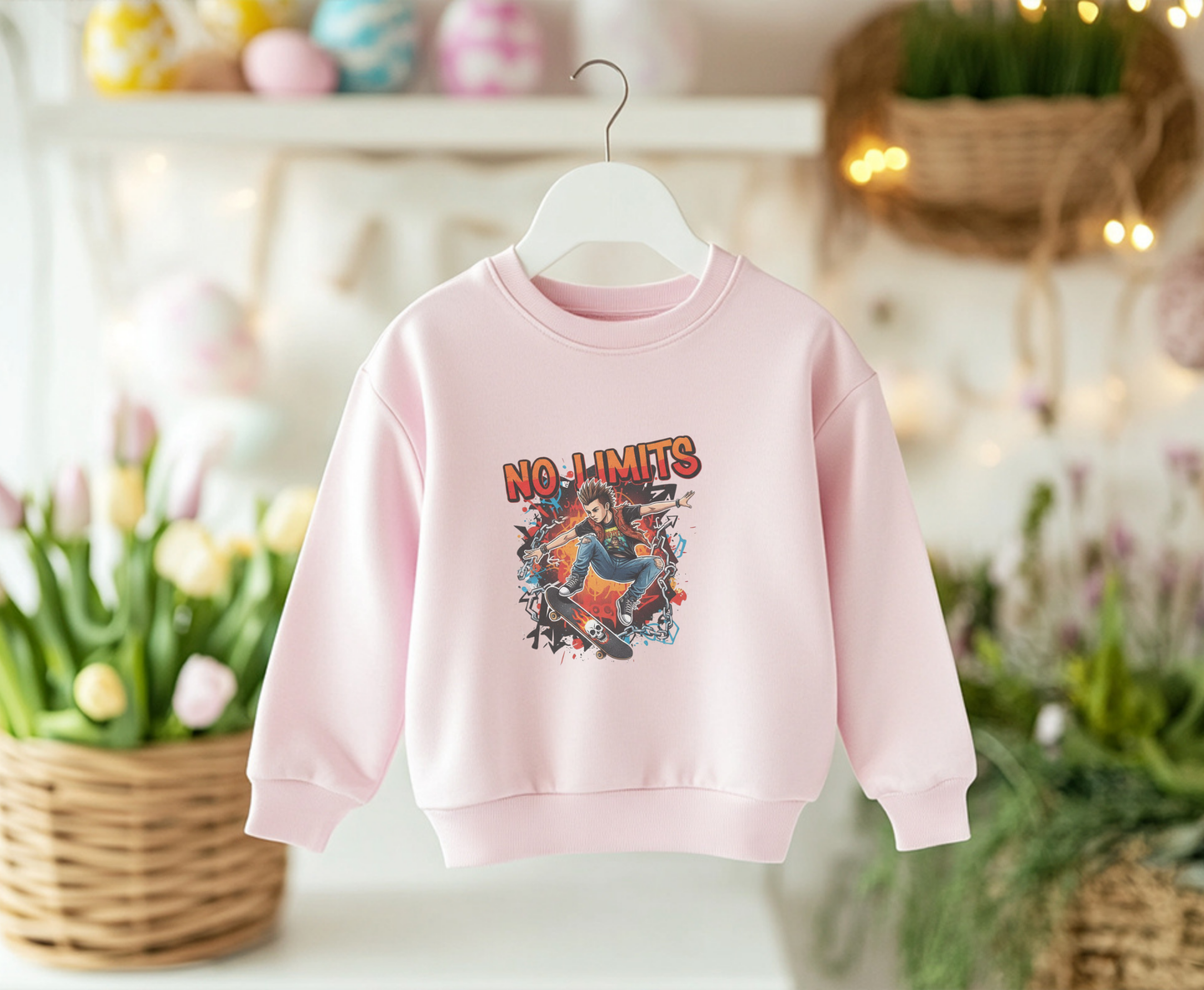 No Limits Skateboard Youth Crewneck Sweatshirt