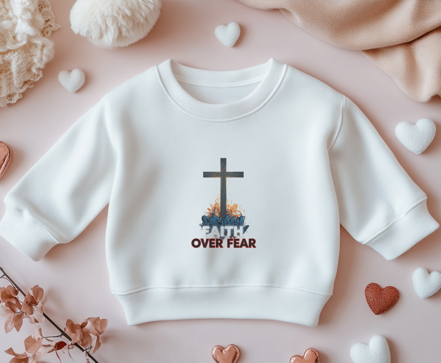 Faith Over Fear Youth Crewneck Sweatshirt