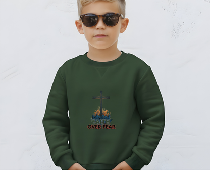 Faith Over Fear Youth Crewneck Sweatshirt