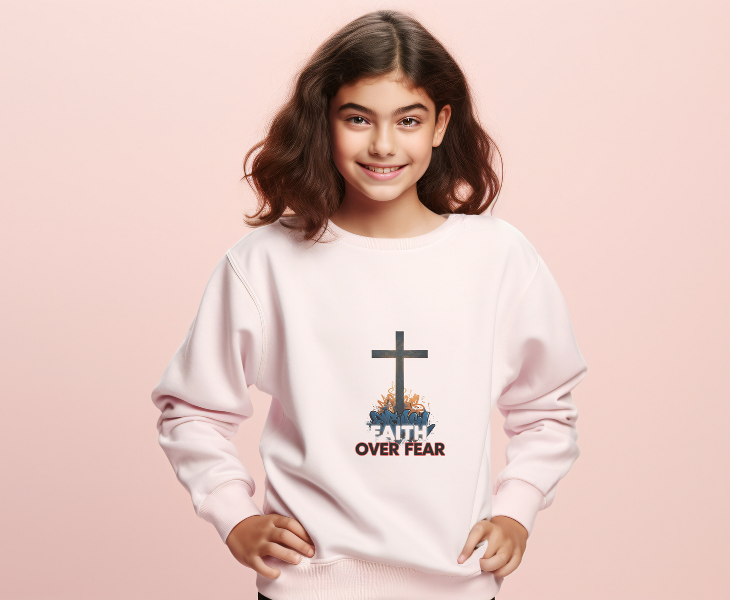 Faith Over Fear Youth Crewneck Sweatshirt