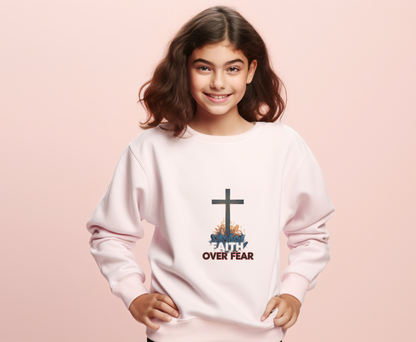 Faith Over Fear Youth Crewneck Sweatshirt