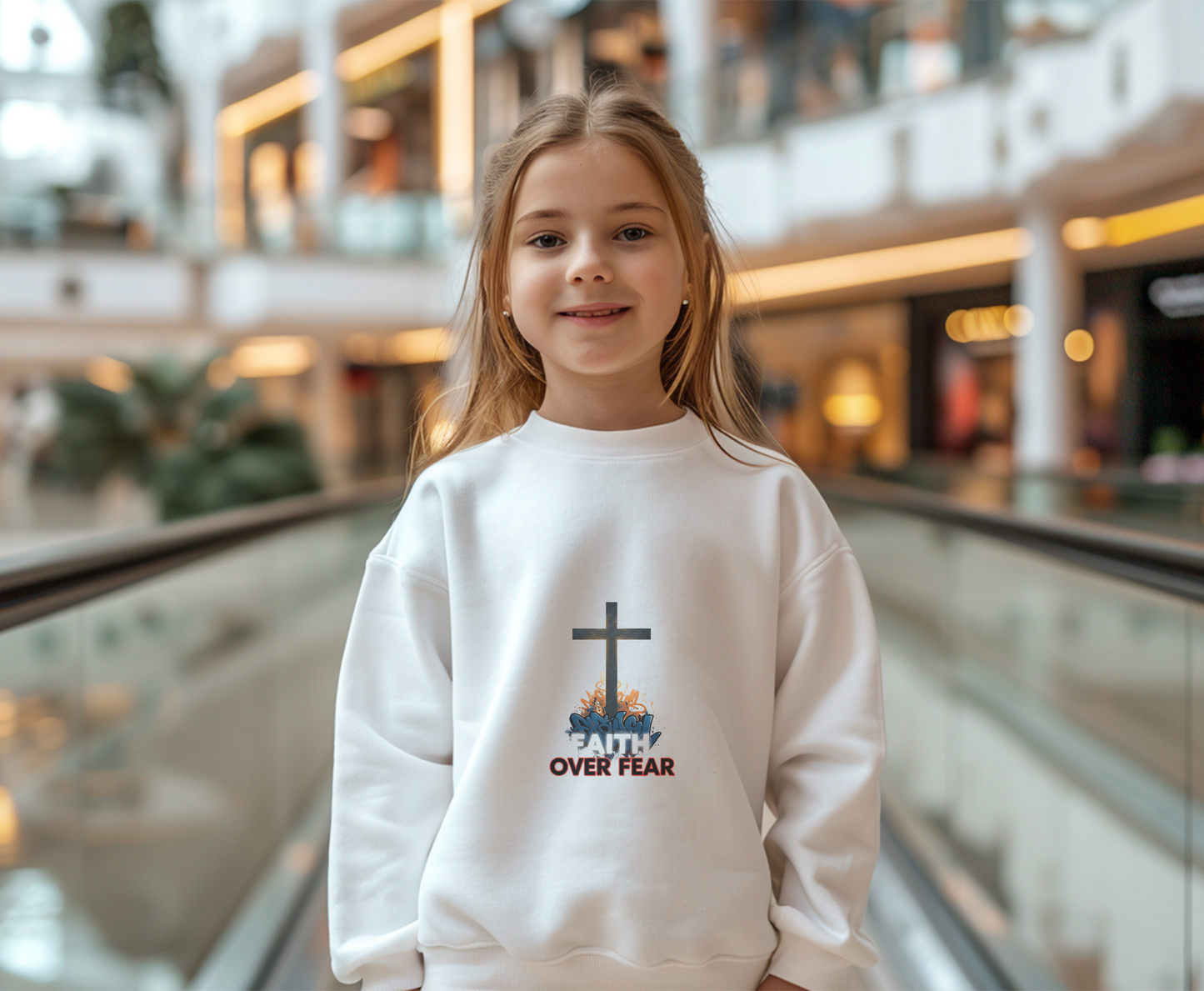 Faith Over Fear Youth Crewneck Sweatshirt