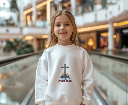 Faith Over Fear Youth Crewneck Sweatshirt