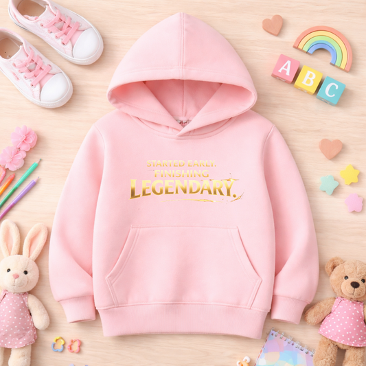 Youth Hoodie — "Something Small, Something Legendary" Gold Foil Design