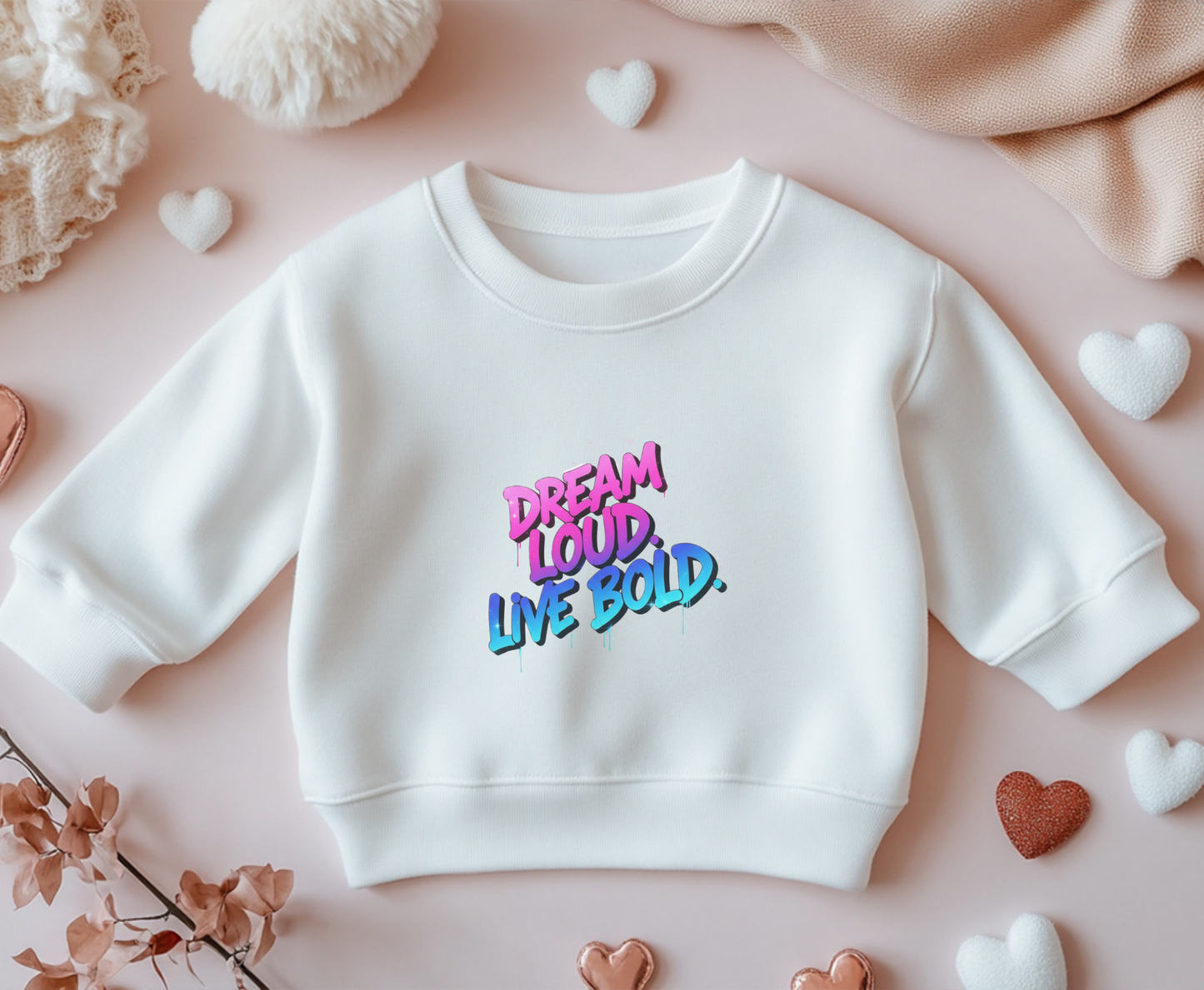 Bold Dreams Eco-Friendly Sweatshirt | Inspirational Crewneck | Perfect for Gifts, Casual Wear, Stylish Comfort