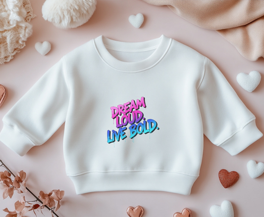 Bold Dreams Eco-Friendly Sweatshirt | Inspirational Crewneck | Perfect for Gifts, Casual Wear, Stylish Comfort