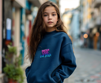 Bold Dreams Eco-Friendly Sweatshirt | Inspirational Crewneck | Perfect for Gifts, Casual Wear, Stylish Comfort