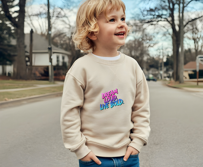 Bold Dreams Eco-Friendly Sweatshirt | Inspirational Crewneck | Perfect for Gifts, Casual Wear, Stylish Comfort