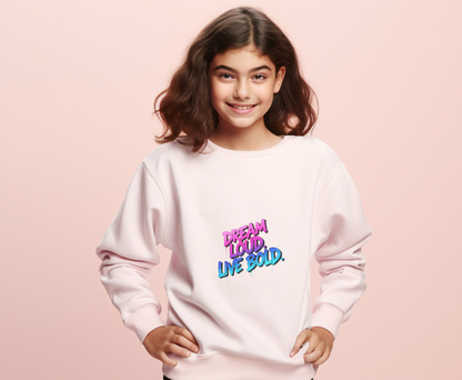 Bold Dreams Eco-Friendly Sweatshirt | Inspirational Crewneck | Perfect for Gifts, Casual Wear, Stylish Comfort