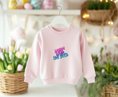 Bold Dreams Eco-Friendly Sweatshirt | Inspirational Crewneck | Perfect for Gifts, Casual Wear, Stylish Comfort