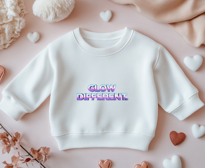 Glow Different Unisex Eco-Friendly Crewneck Sweatshirt, Cool Gift for Friends, Trendy Casual Wear, Cozy Fashion for All Occasions, [...]