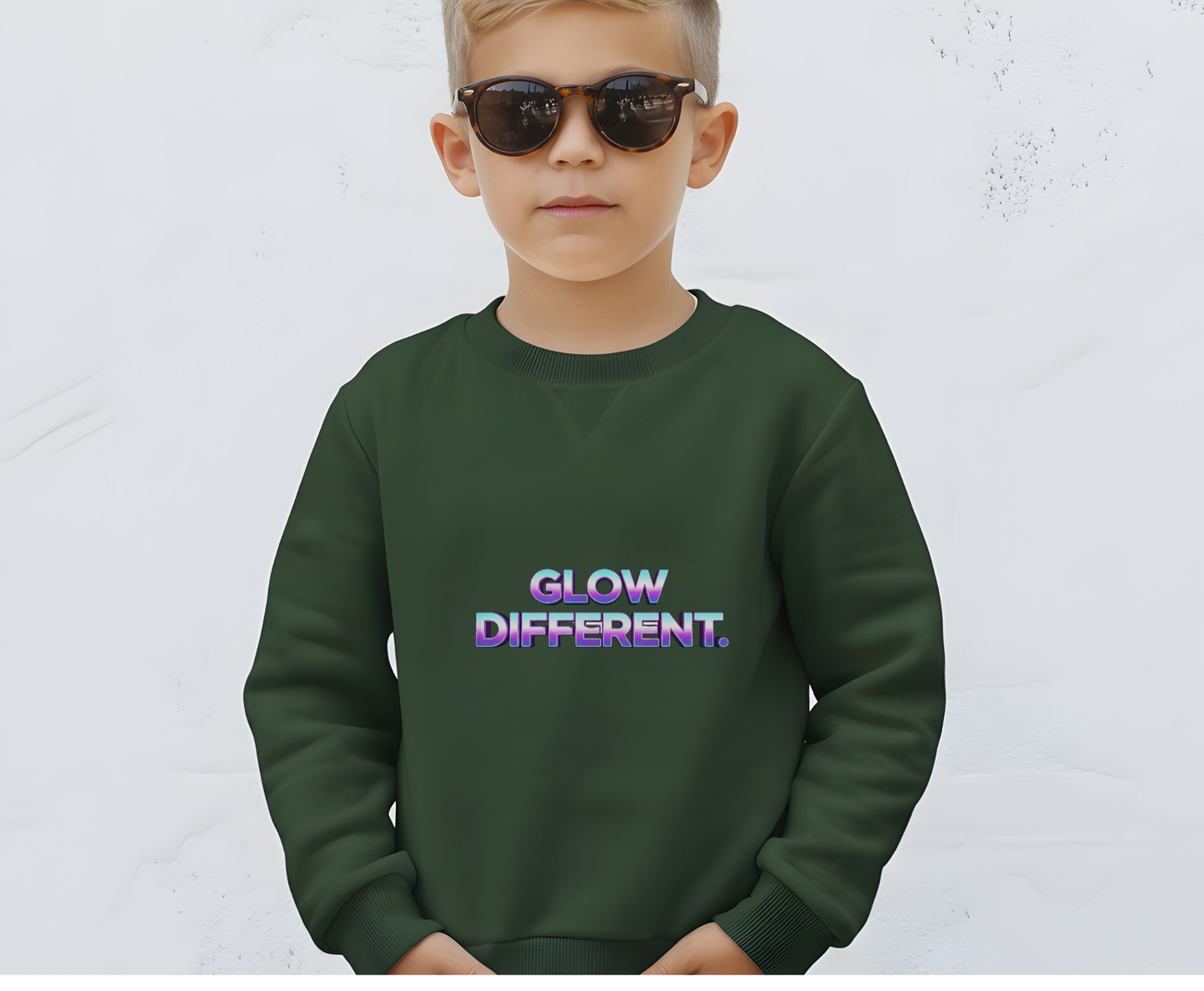 Glow Different Unisex Eco-Friendly Crewneck Sweatshirt, Cool Gift for Friends, Trendy Casual Wear, Cozy Fashion for All Occasions, [...]