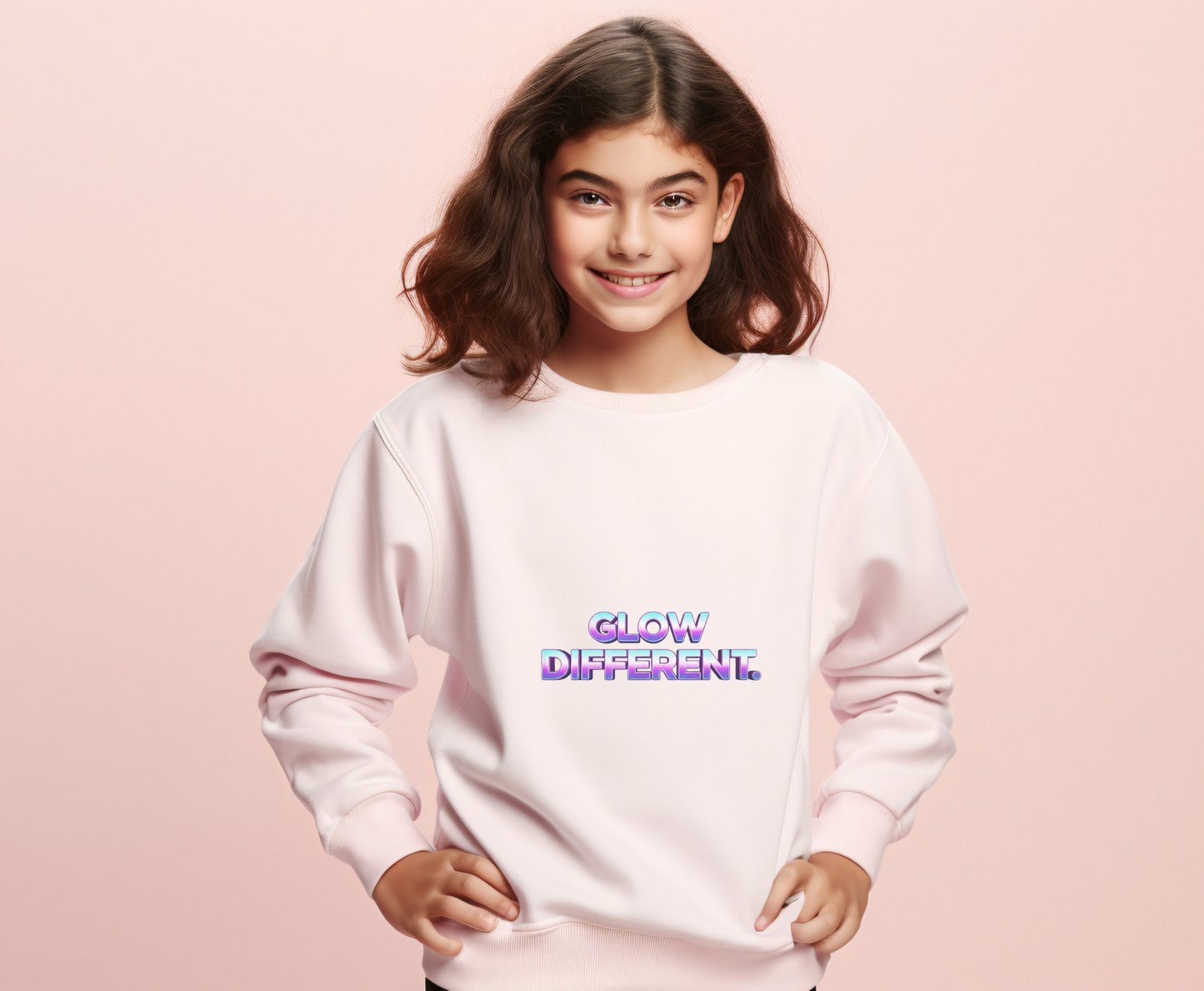 Glow Different Unisex Eco-Friendly Crewneck Sweatshirt, Cool Gift for Friends, Trendy Casual Wear, Cozy Fashion for All Occasions, [...]