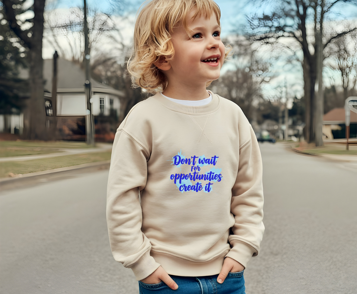 Motivational Crewneck Sweatshirt - Unisex EcoSmart Apparel, Relaxed Fit, Inspirational Quote, Comfortable Style for All Occasions