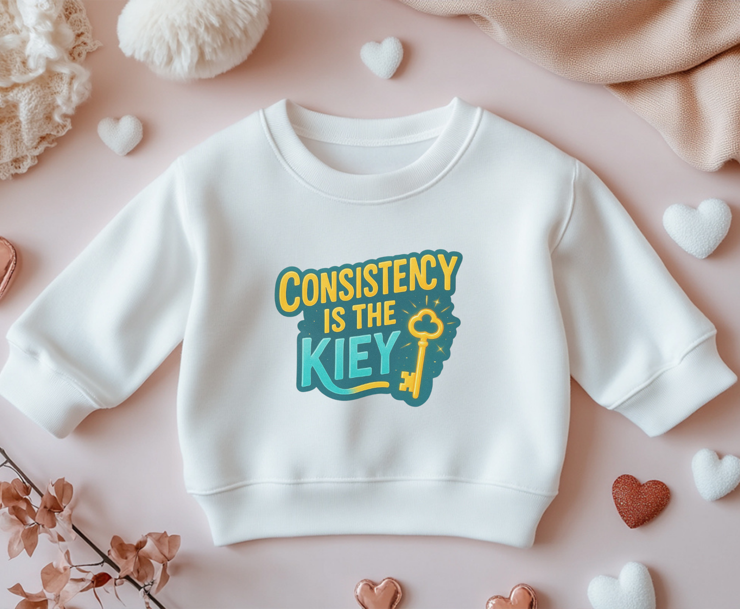 Unisex Eco-Friendly Sweatshirt - "Consistency is the Key" Inspiring Pullover, Perfect for Gift, Workout, Motivation, Cozy Wear