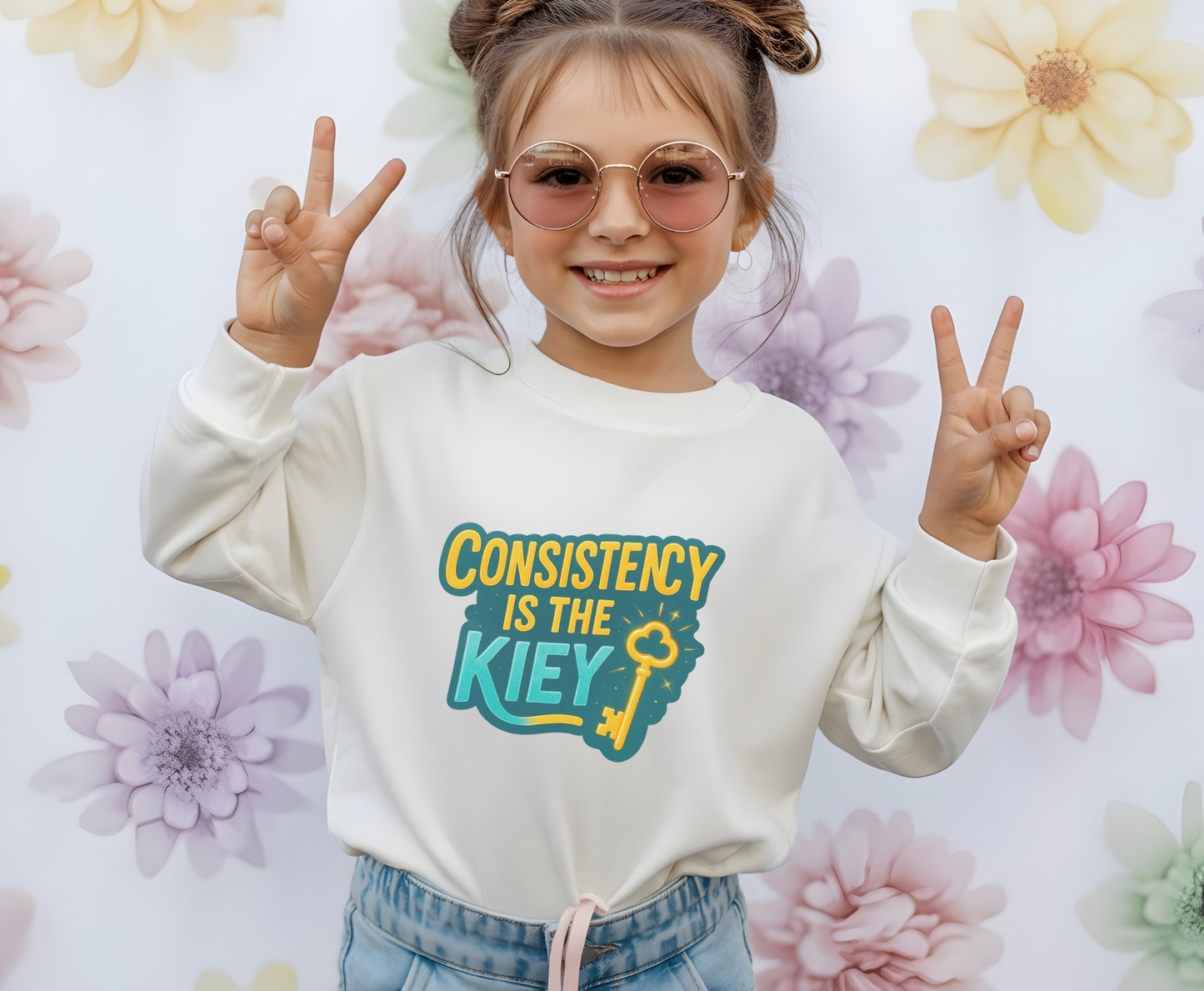 Unisex Eco-Friendly Sweatshirt - "Consistency is the Key" Inspiring Pullover, Perfect for Gift, Workout, Motivation, Cozy Wear