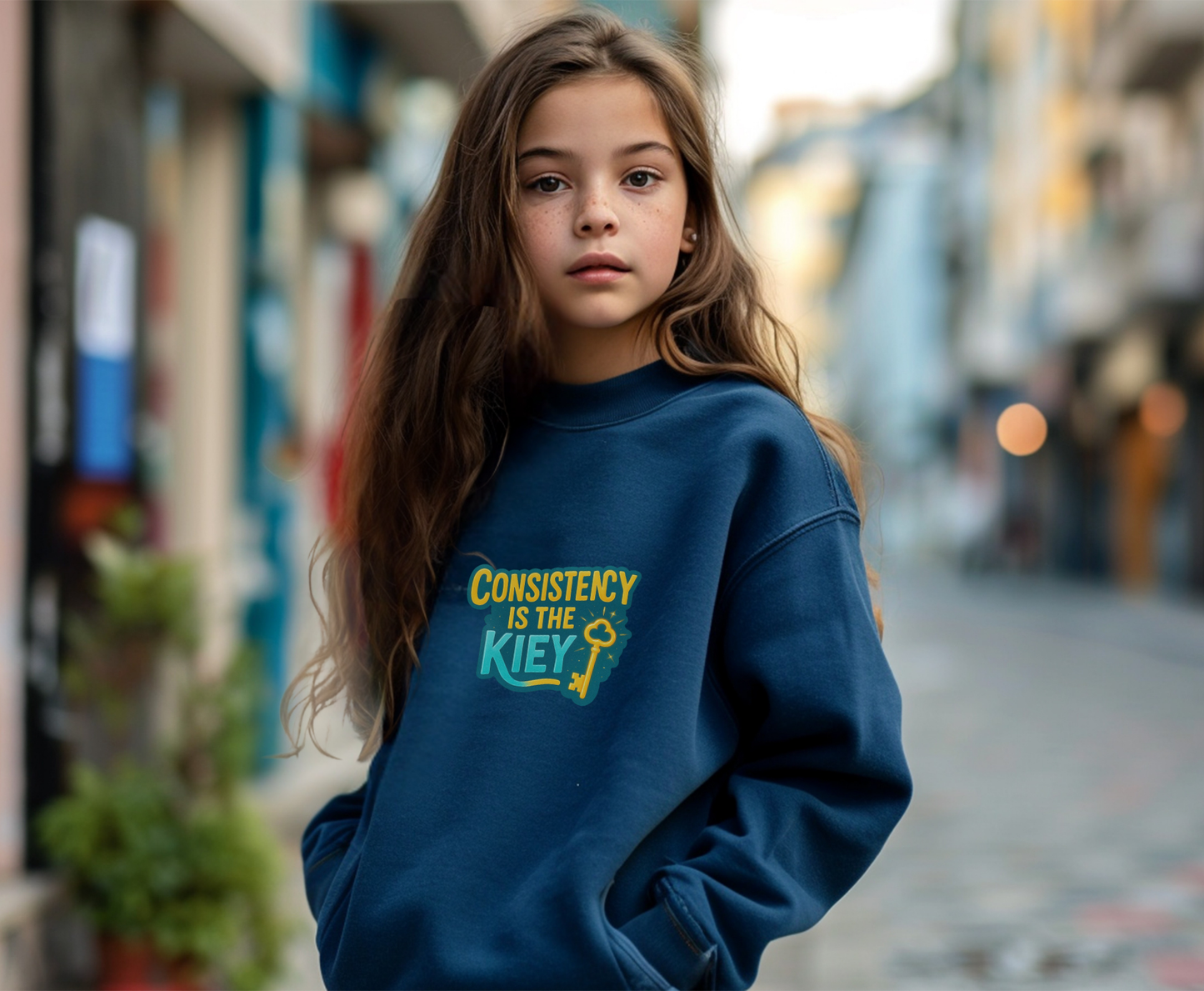 Unisex Eco-Friendly Sweatshirt - "Consistency is the Key" Inspiring Pullover, Perfect for Gift, Workout, Motivation, Cozy Wear