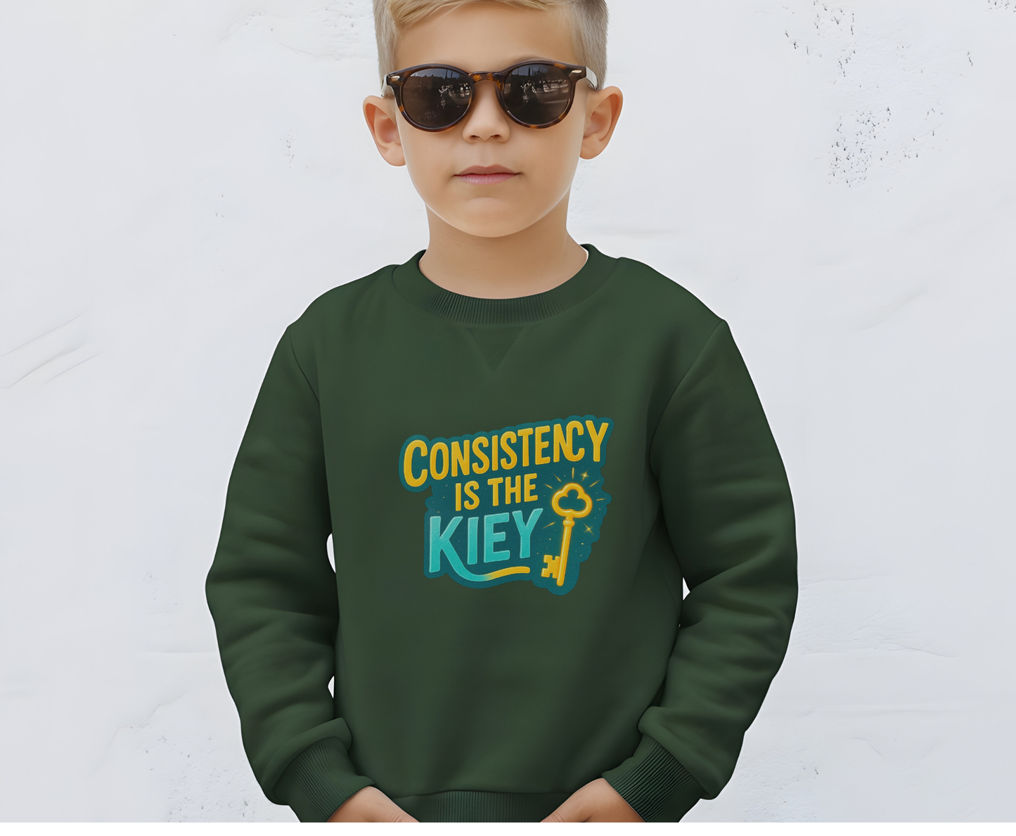 Unisex Eco-Friendly Sweatshirt - "Consistency is the Key" Inspiring Pullover, Perfect for Gift, Workout, Motivation, Cozy Wear