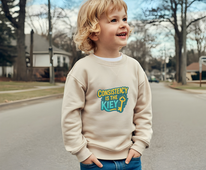 Unisex Eco-Friendly Sweatshirt - "Consistency is the Key" Inspiring Pullover, Perfect for Gift, Workout, Motivation, Cozy Wear