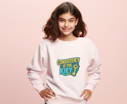 Unisex Eco-Friendly Sweatshirt - "Consistency is the Key" Inspiring Pullover, Perfect for Gift, Workout, Motivation, Cozy Wear