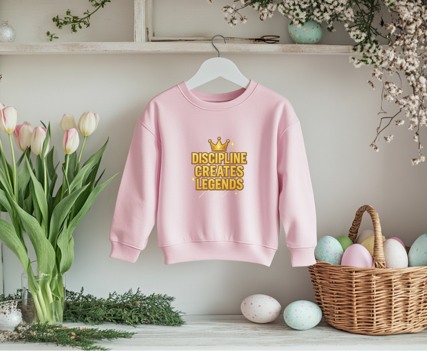Inspirational Crewneck Sweatshirt - "Discipline Creates Legends" - Eco-Friendly Gift for Athletes, Motivation Sweatshirt, Unisex [...]