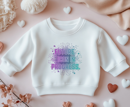 Future Icon in Progress Eco-Friendly Crewneck Sweatshirt, Unisex Sweatshirt, Inspirational Gift, Casual Wear, Comfortable Sweater, [...]